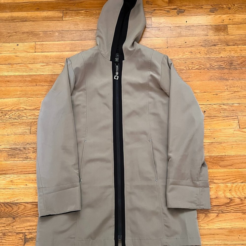 Women Misty Harbor Hooded Lightweight Vintage Trench Raincoat